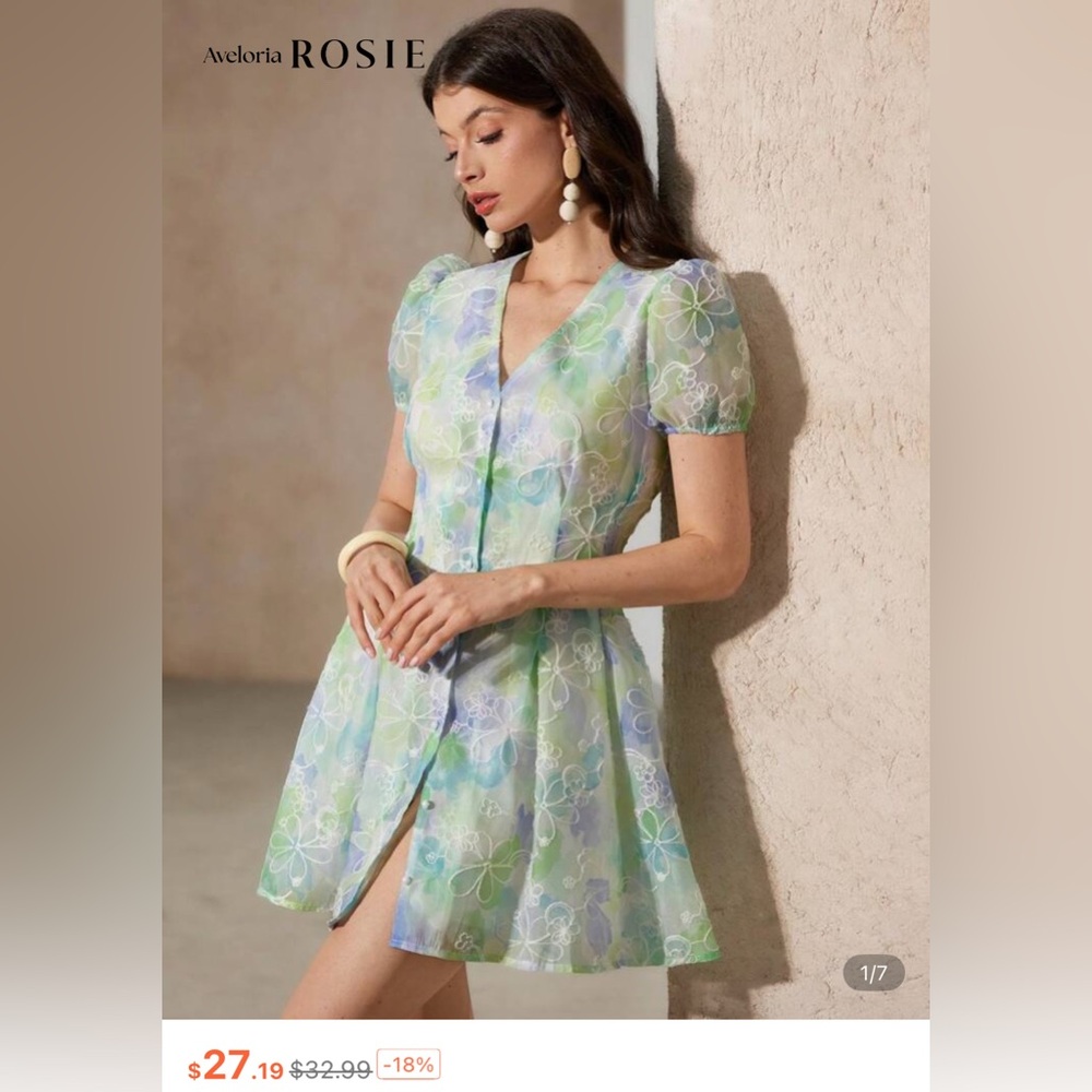 Floral Puff Sleeve Dress